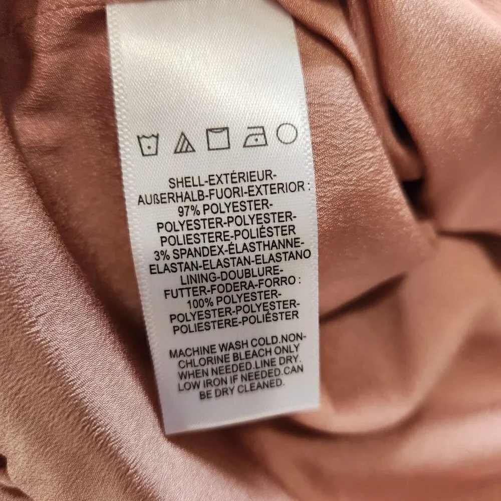 Dress The Population Mira Mini Dress S Ruffle Hem‎ Blush Pink Bodycon NWT